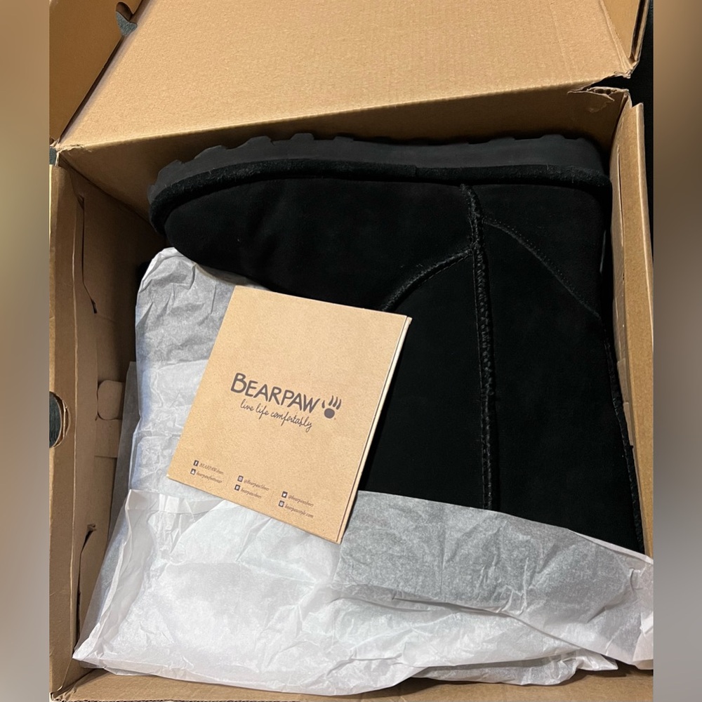 Bearpaw Black Suede Boots